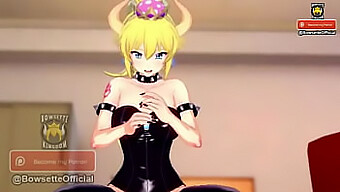 Bowsette'S Pov Handjob En Rollenspel Met Bowsnet