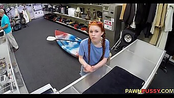 Redhead Teen Gives A Public Blowjob For Cash